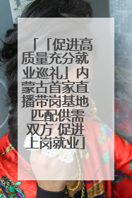 「促进高质量充分就业巡礼」内蒙古首家直播带岗基地 匹配供需双方 促进上岗就业