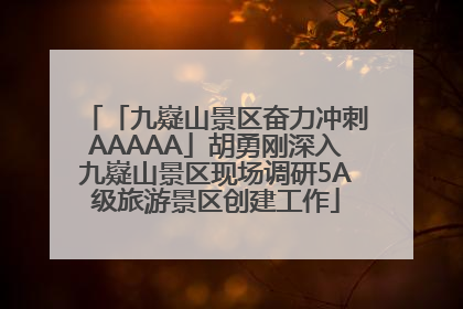 「九嶷山景区奋力冲刺AAAAA」胡勇刚深入九嶷山景区现场调研5A级旅游景区创建工作