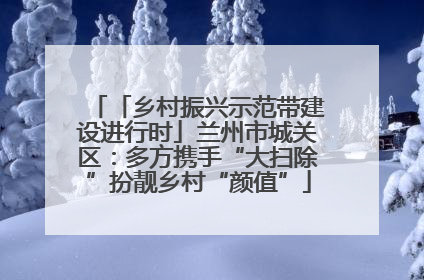 「乡村振兴示范带建设进行时」兰州市城关区：多方携手“大扫除”扮靓乡村“颜值”