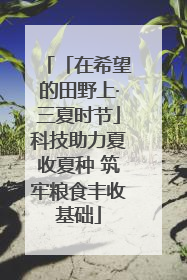 「在希望的田野上·三夏时节」科技助力夏收夏种 筑牢粮食丰收基础