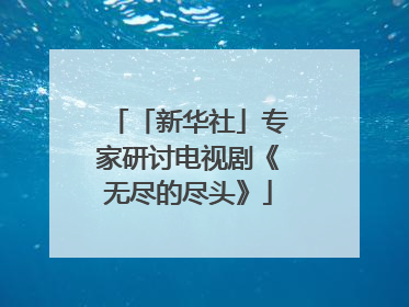 「新华社」专家研讨电视剧《无尽的尽头》