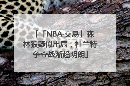 「NBA·交易」森林狼疑似出局，杜兰特争夺战渐趋明朗