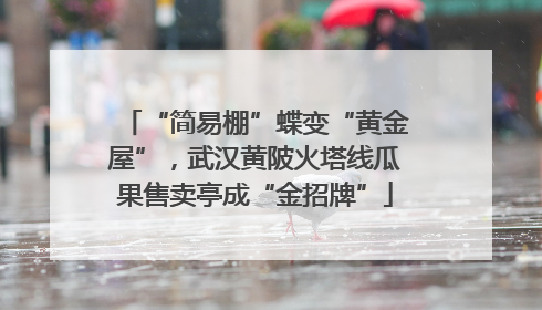 “简易棚”蝶变“黄金屋”，武汉黄陂火塔线瓜果售卖亭成“金招牌”