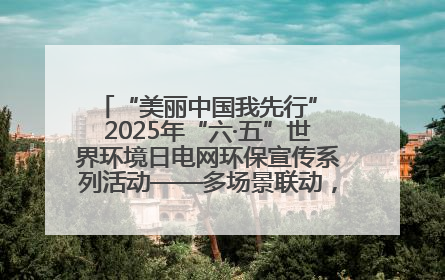 “美丽中国我先行” 2025年“六·五”世界环境日电网环保宣传系列活动——多场景联动，共筑生态发展新图景