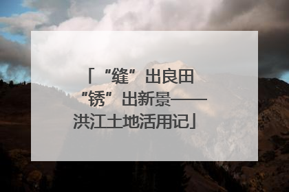 “缝”出良田 “锈”出新景——洪江土地活用记