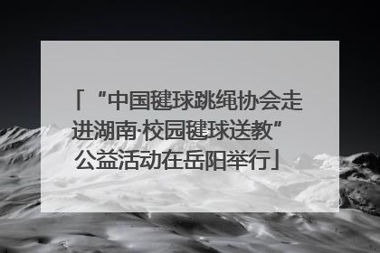 “中国毽球跳绳协会走进湖南·校园毽球送教”公益活动在岳阳举行