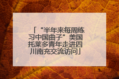 “半年来每周练习中国曲子”美国托莱多青年走进四川南充交流访问