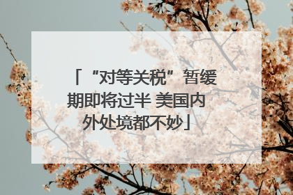 “对等关税”暂缓期即将过半 美国内外处境都不妙