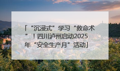 “沉浸式”学习“救命术”！四川泸州启动2025年“安全生产月”活动
