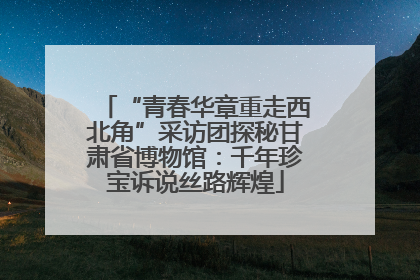 “青春华章重走西北角”采访团探秘甘肃省博物馆：千年珍宝诉说丝路辉煌