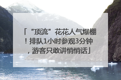 “顶流”花花人气爆棚！排队1小时参观3分钟，游客只敢讲悄悄话