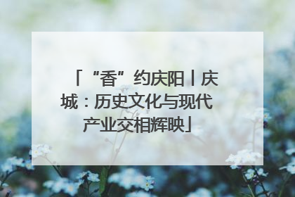 “香”约庆阳丨庆城：历史文化与现代产业交相辉映