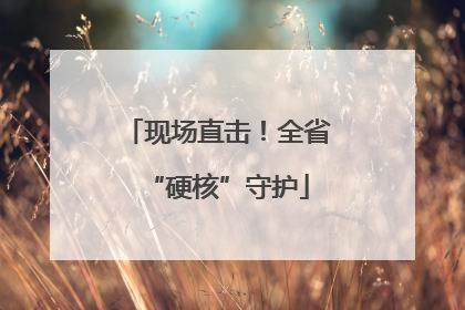 现场直击！全省“硬核”守护