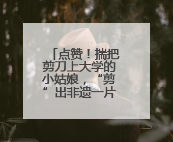 点赞！揣把剪刀上大学的小姑娘，“剪”出非遗一片天，收徒当上“大师傅”