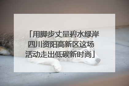 用脚步丈量碧水绿岸 四川资阳高新区这场活动走出低碳新时尚