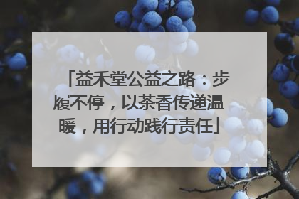 益禾堂公益之路：步履不停，以茶香传递温暖，用行动践行责任