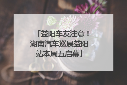 益阳车友注意！湖南汽车巡展益阳站本周五启幕