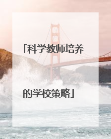 科学教师培养的学校策略
