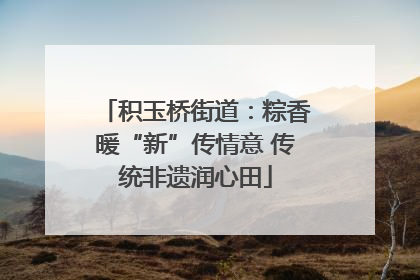 积玉桥街道：粽香暖“新”传情意 传统非遗润心田