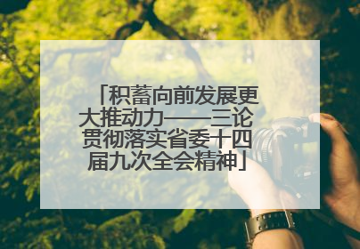 积蓄向前发展更大推动力——三论贯彻落实省委十四届九次全会精神