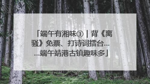 端午有湘味③｜背《离骚》免票、打诗词擂台……端午靖港古镇趣味多