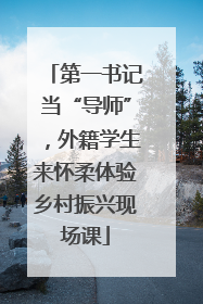 第一书记当“导师”，外籍学生来怀柔体验乡村振兴现场课