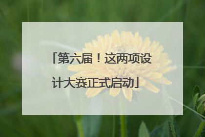 第六届！这两项设计大赛正式启动