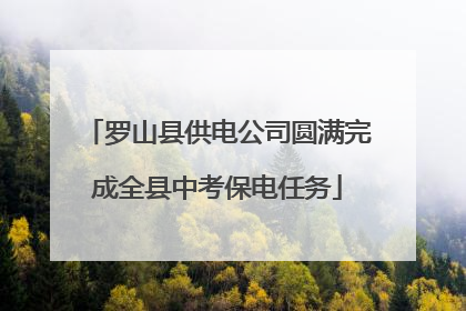 罗山县供电公司圆满完成全县中考保电任务