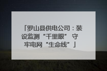 罗山县供电公司：装设监测“千里眼” 守牢电网“生命线”