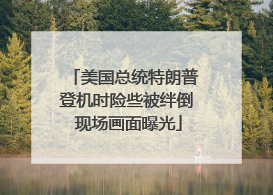 美国总统特朗普登机时险些被绊倒 现场画面曝光