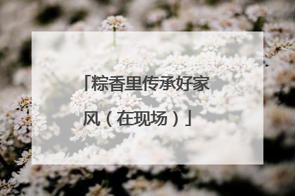 粽香里传承好家风（在现场）