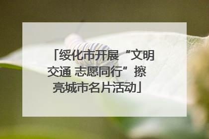 绥化市开展“文明交通 志愿同行”擦亮城市名片活动