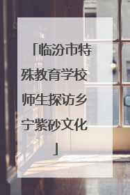 临汾市特殊教育学校师生探访乡宁紫砂文化
