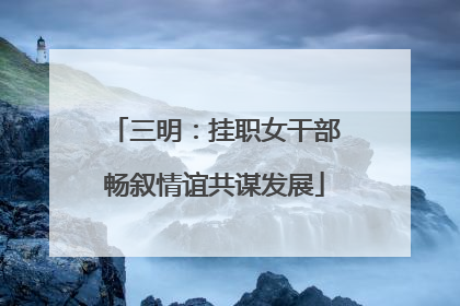 三明：挂职女干部畅叙情谊共谋发展