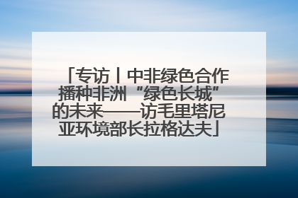 专访丨中非绿色合作播种非洲“绿色长城”的未来——访毛里塔尼亚环境部长拉格达夫