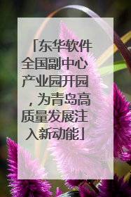 东华软件全国副中心产业园开园，为青岛高质量发展注入新动能