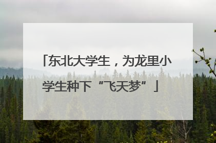 东北大学生，为龙里小学生种下“飞天梦”