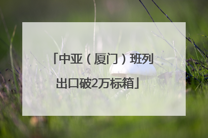 中亚（厦门）班列出口破2万标箱
