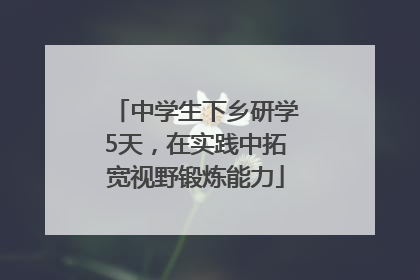 中学生下乡研学5天，在实践中拓宽视野锻炼能力
