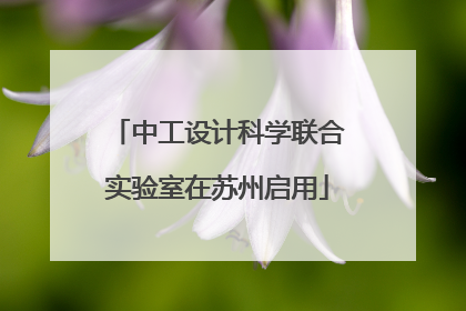 中工设计科学联合实验室在苏州启用