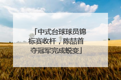 中式台球球员锦标赛收杆，陈喆首夺冠军完成蜕变