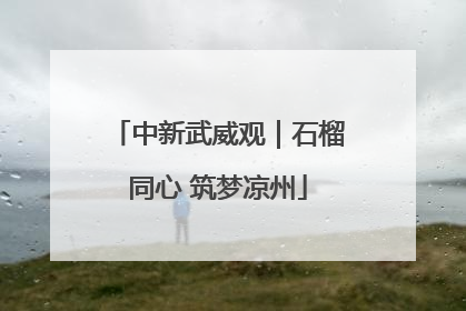 中新武威观｜石榴同心 筑梦凉州