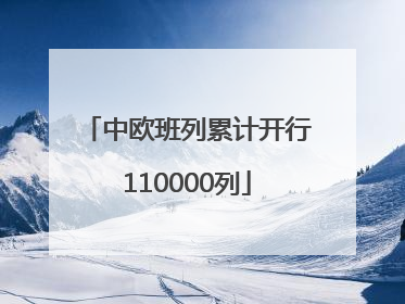 中欧班列累计开行110000列
