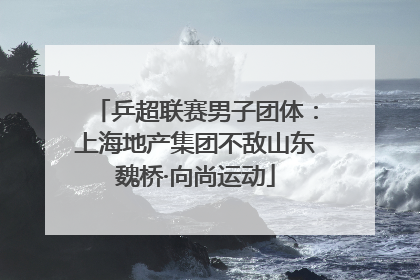 乒超联赛男子团体：上海地产集团不敌山东魏桥·向尚运动