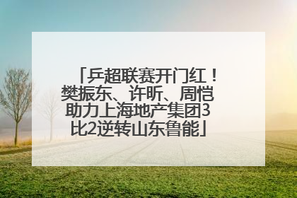 乒超联赛开门红！樊振东、许昕、周恺助力上海地产集团3比2逆转山东鲁能