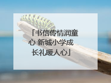 书信传情润童心 新城小学成长礼暖人心