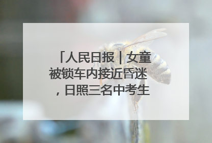 人民日报｜女童被锁车内接近昏迷，日照三名中考生果断破窗救人