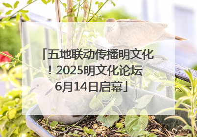 五地联动传播明文化！2025明文化论坛6月14日启幕