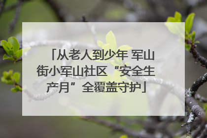 从老人到少年 军山街小军山社区“安全生产月”全覆盖守护