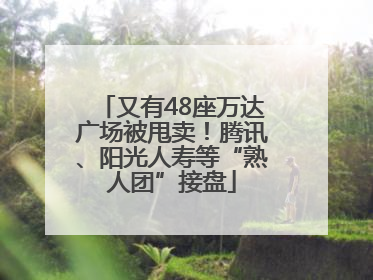 又有48座万达广场被甩卖！腾讯、阳光人寿等“熟人团”接盘